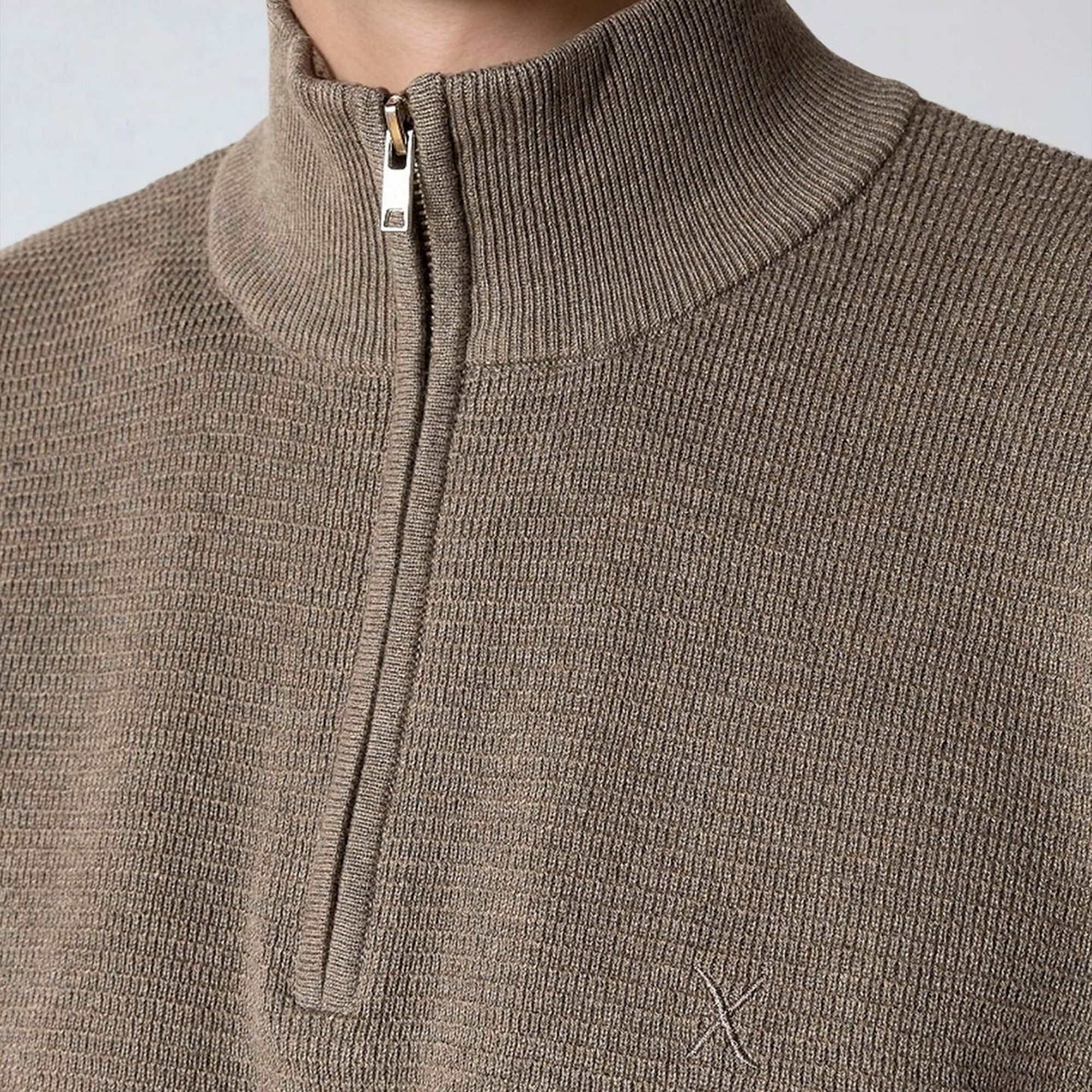 Clean Cut Copenhagen Oscar Knit Half Zip Sweater Men | Plutosport